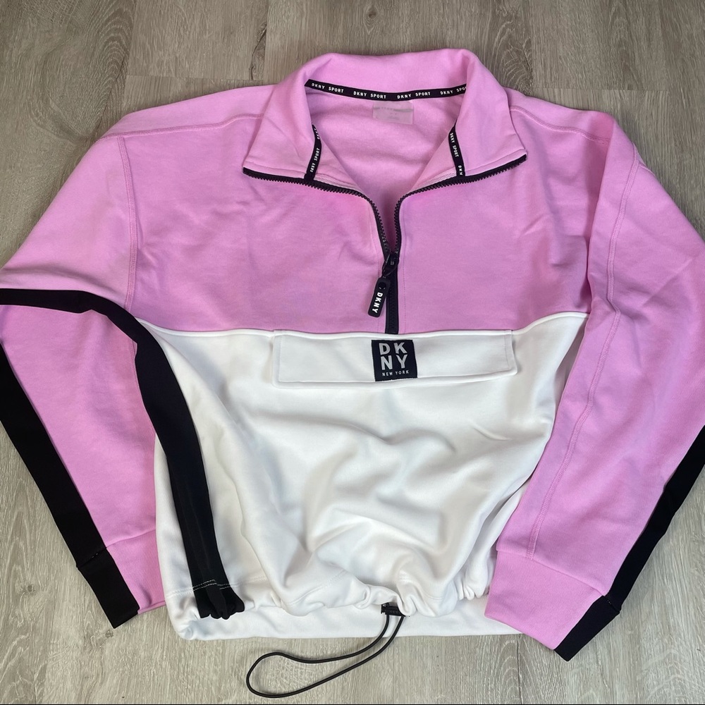 NWT DKNY Sport 1/2 Zip Cropped pullover